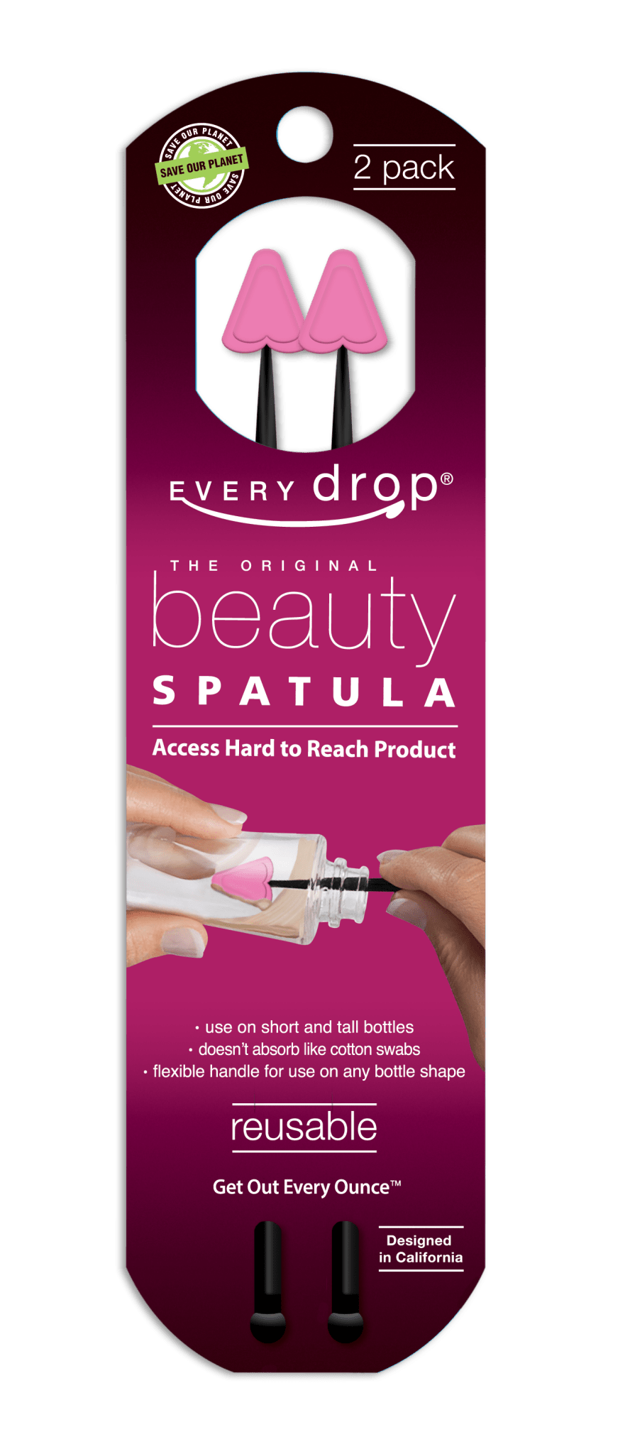 Every Drop Beauty Spatula - 2 pack - Luisa True Skincare